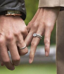wedding rings on hands