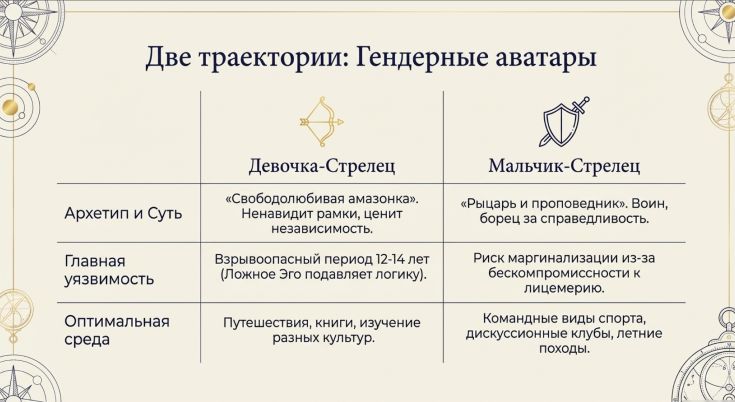 Гендерные особенности