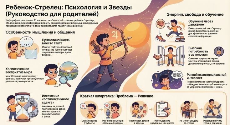 Советі для родителей по воспитанию ребенка-Стрельца