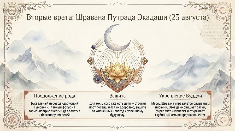 23 августа — Шравана Путрада Экадаши